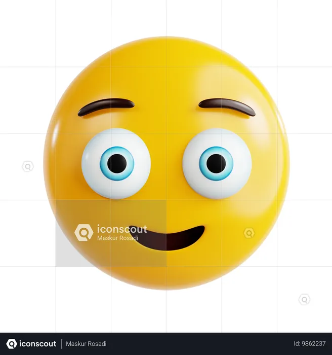 Happy Emoji Emoji 3D Icon