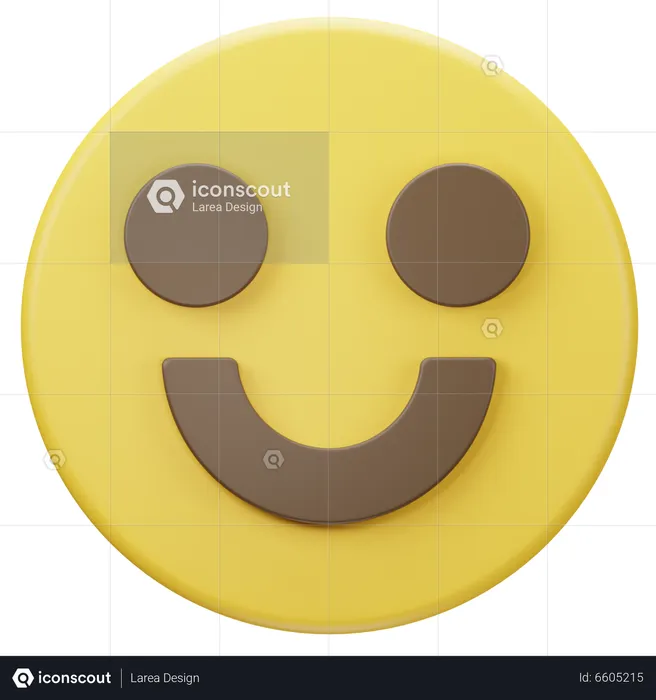 Happy Face Emoji Emoji 3D Icon