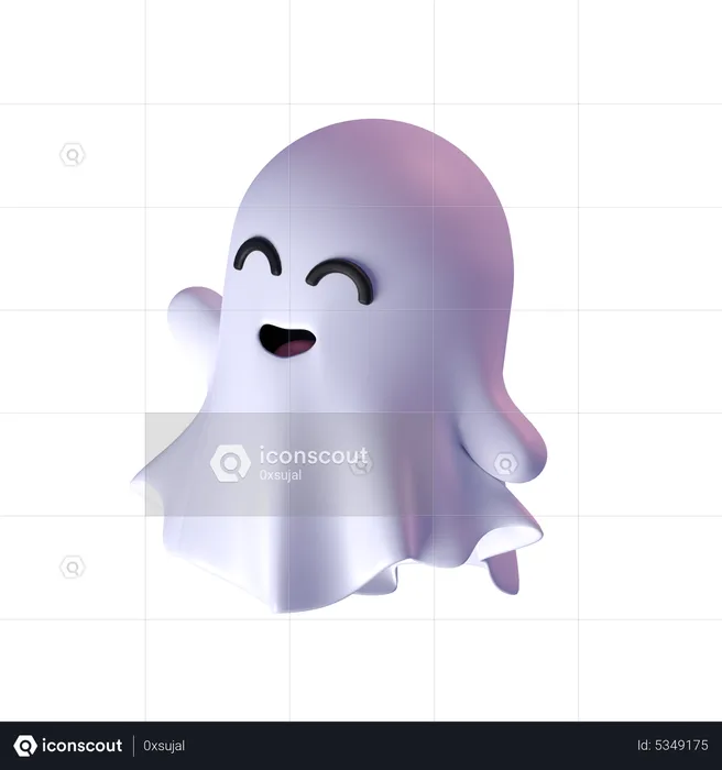 Happy Ghost  3D Icon