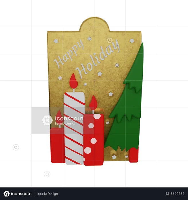 Happy Holiday  3D Sticker