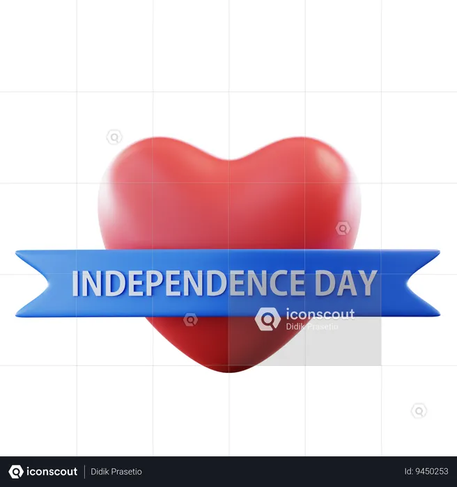 Happy Independence Day  3D Icon