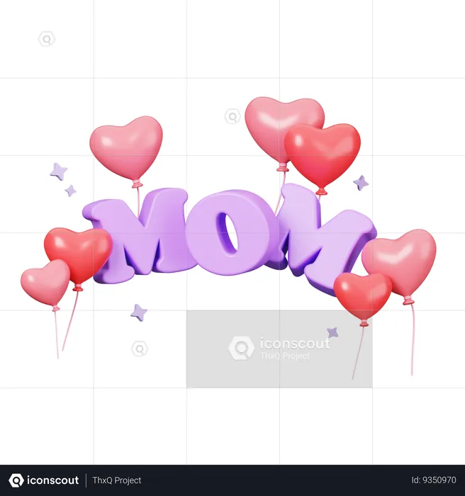 Happy Mother Day Decoration  3D Icon