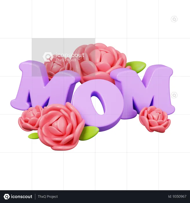 Happy Mother Day Decoration  3D Icon