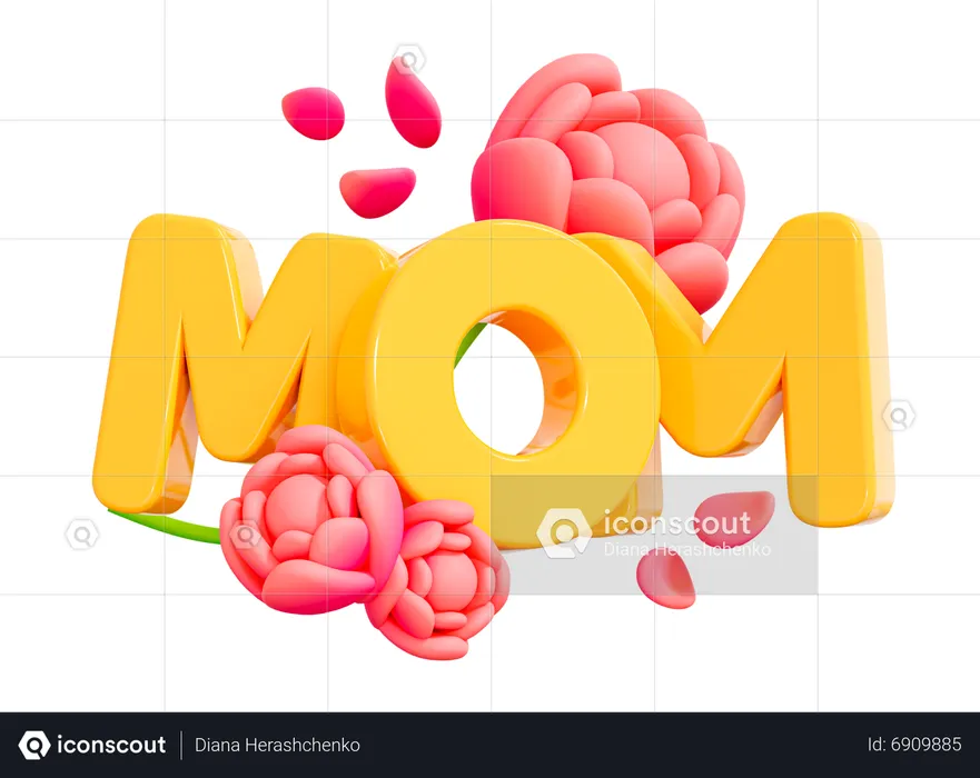 Happy Mothers Day  3D Icon