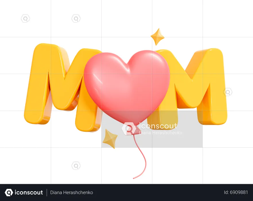 Happy Mothers Day  3D Icon