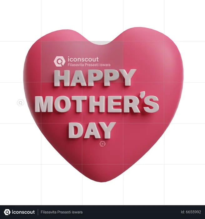 Happy Mothers Day  3D Icon