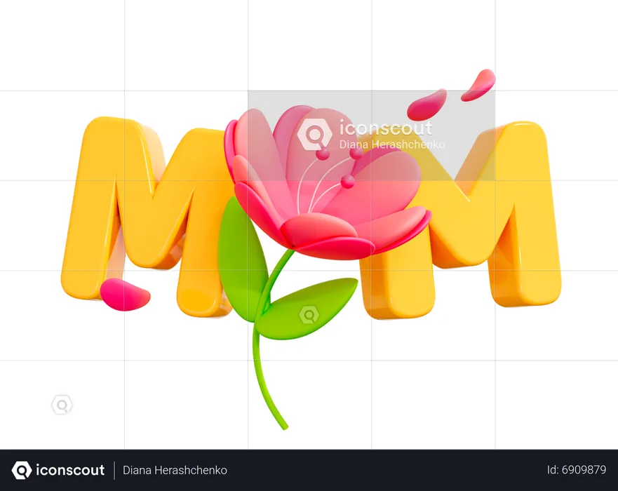 Happy Mothers Day  3D Icon
