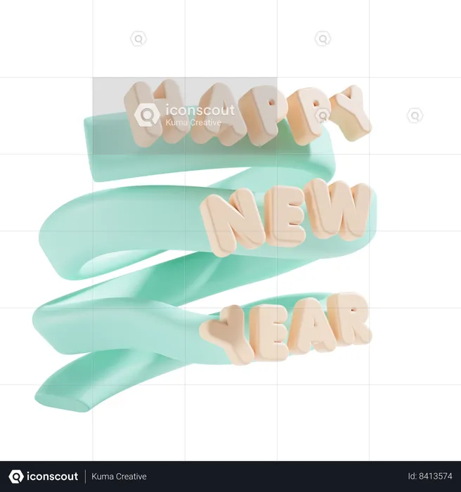 Happy New Year  3D Icon
