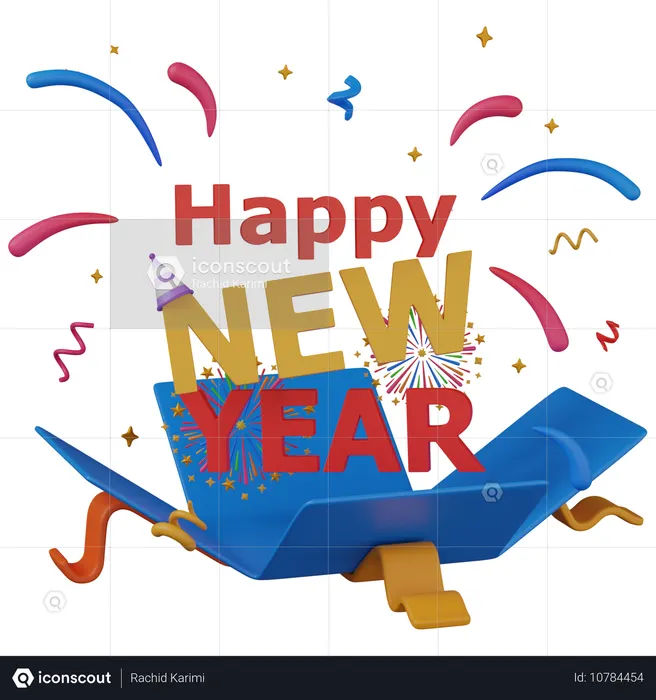 Happy new year  3D Icon