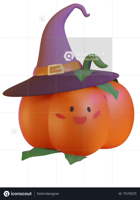 Happy pumpkin  3D Icon