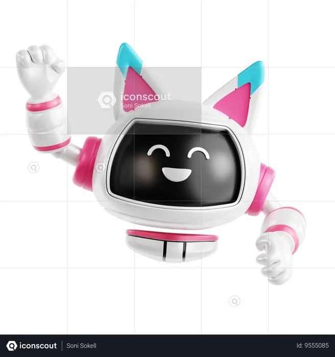 Happy Robot  3D Icon