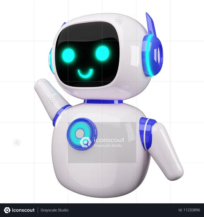 Happy Robot  3D Icon