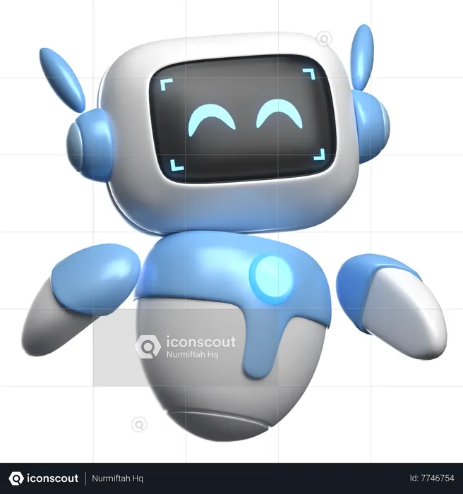 Happy Robot  3D Icon