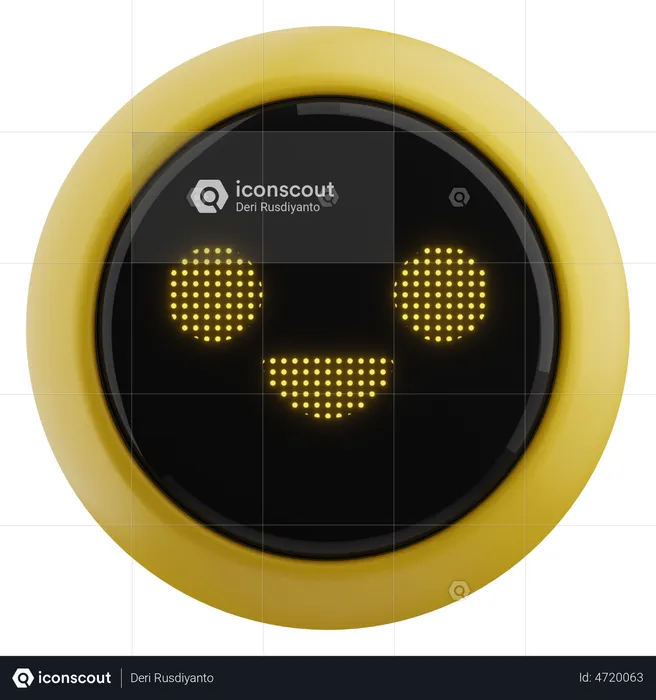 Happy Robot Emoji 3D Emoji