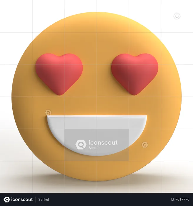 Happy Smiley Emoji Logo 3D Icon