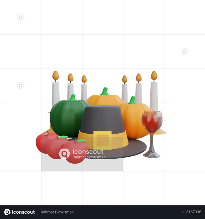 Happy Thanksgiving  3D Icon