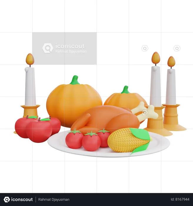 Happy Thanksgiving  3D Icon