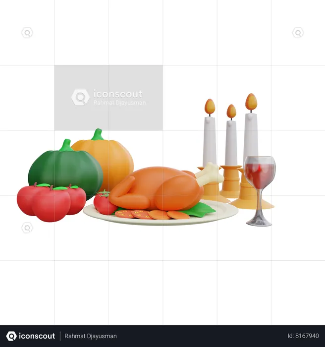 Happy Thanksgiving  3D Icon