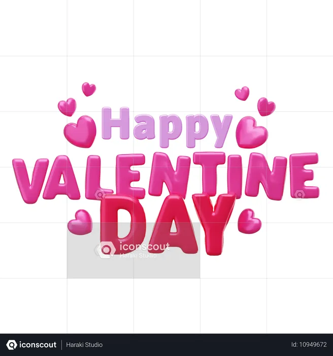 Happy Valentine Day  3D Icon