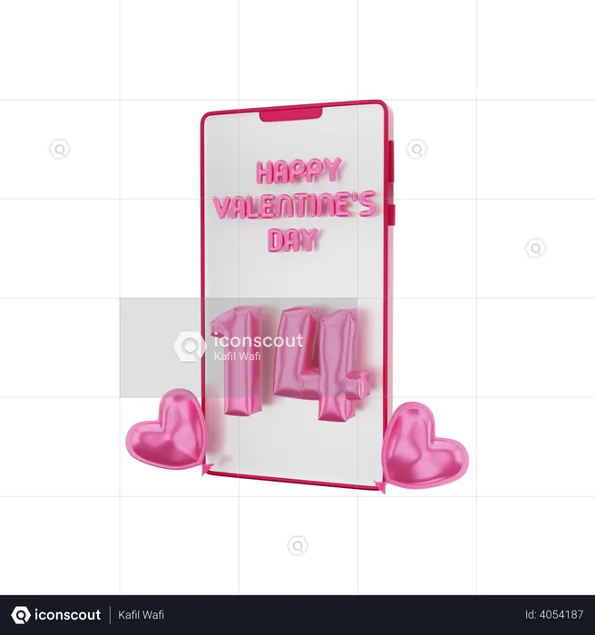 Happy valentines day  3D Illustration