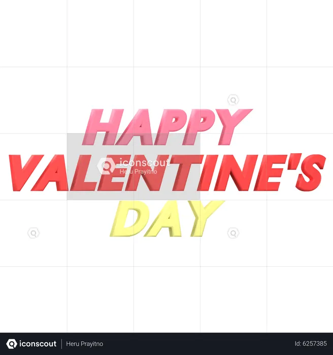 Happy Valentine's Day  3D Icon