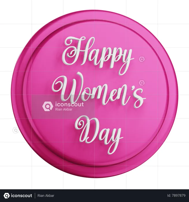 Happy Womens Day  3D Icon