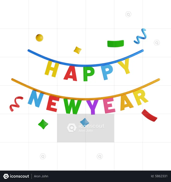 Hapy Newyear  3D Icon