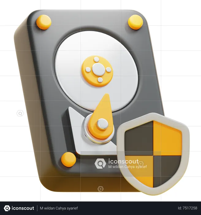 HARD DRIVE SECURITY  3D Icon
