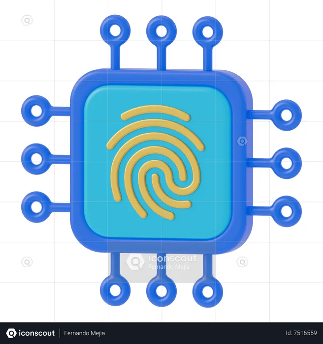 Hardware Security  3D Icon
