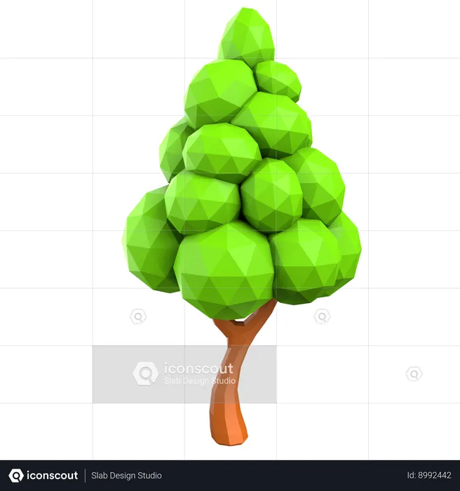 Hardwood tree  3D Icon