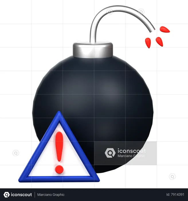 Harmful Warning  3D Icon