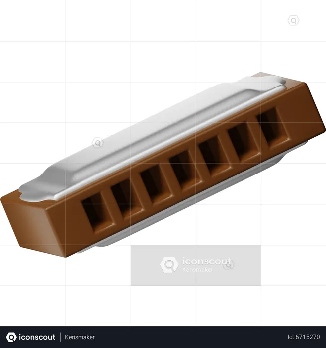 Harmonica  3D Icon