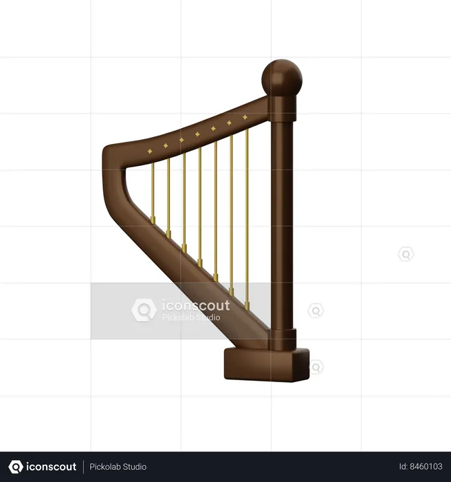 Harp  3D Icon