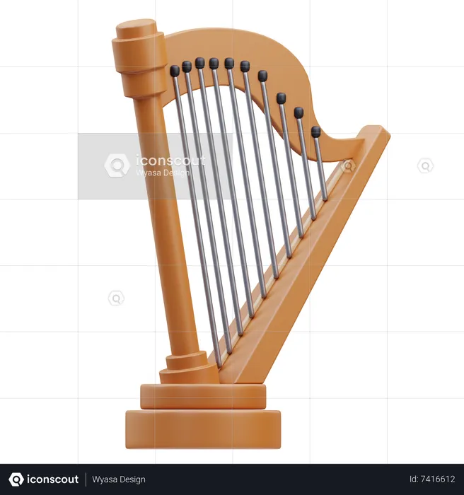 Harp  3D Icon