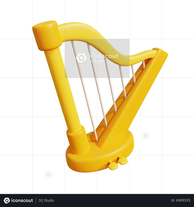 Harpe  3D Illustration