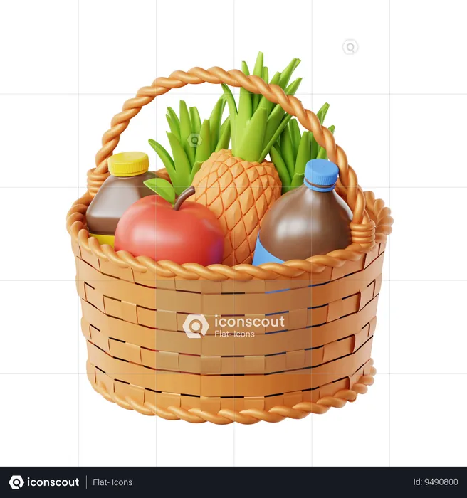 Harvest Basket  3D Icon
