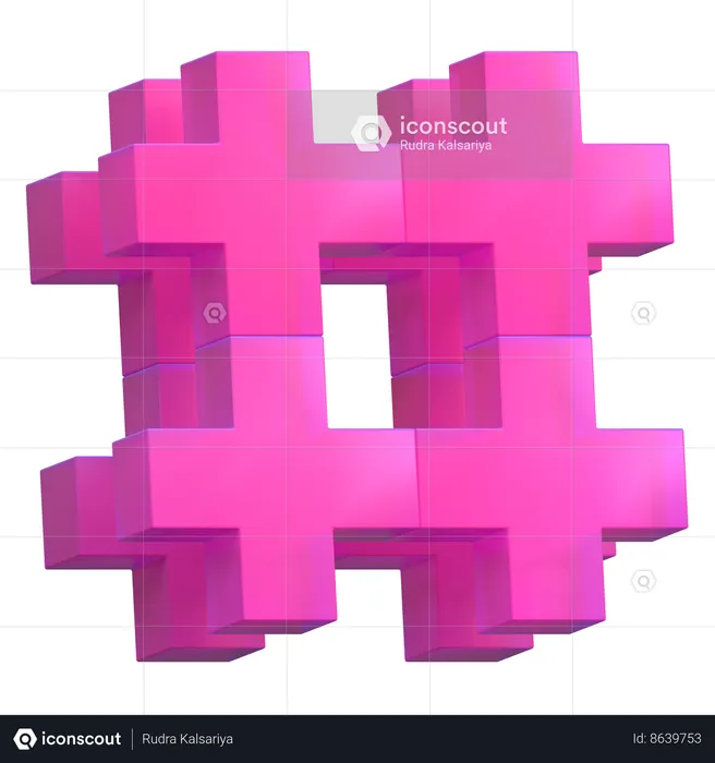 Forma abstracta de hachís  3D Icon