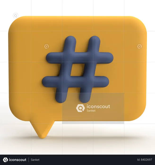 Hashtag  3D Icon