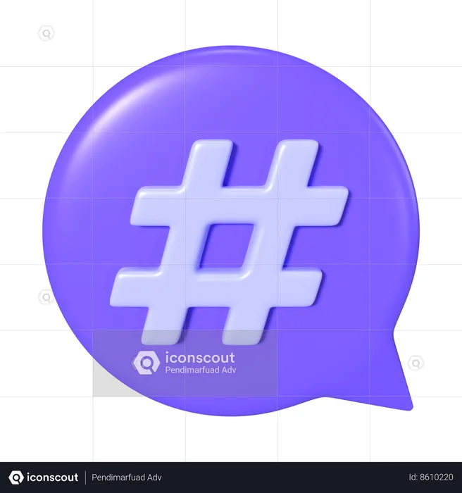 Hashtag  3D Icon