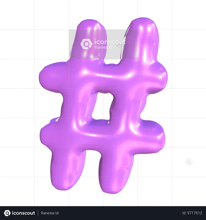 Hashtag  3D Icon