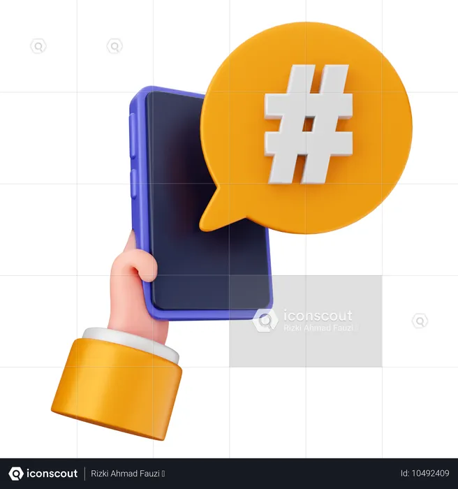 Hashtag  3D Icon