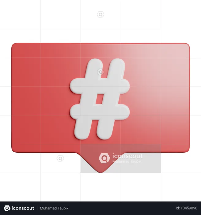 Hashtag  3D Icon