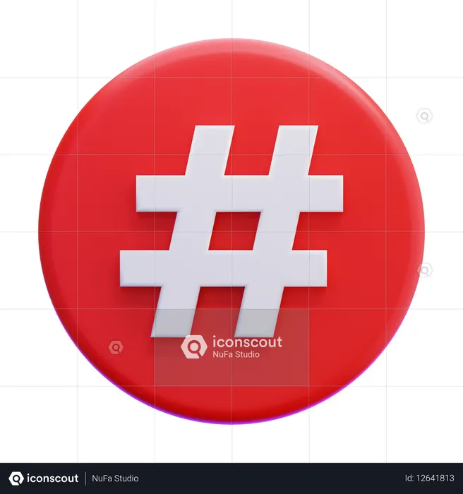 ハッシュタグ  3D Icon