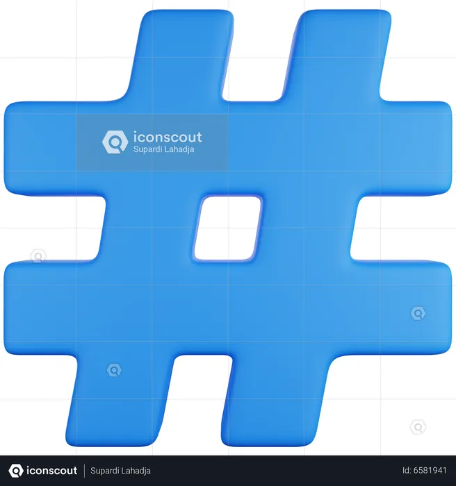 Hashtag  3D Icon