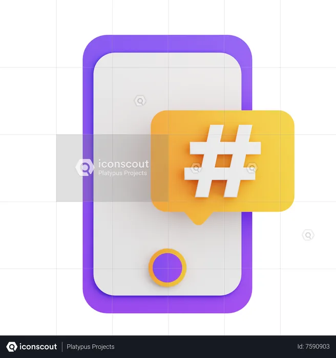 Hashtag  3D Icon