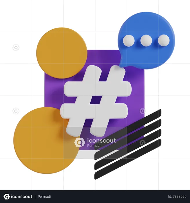 Hashtag  3D Icon