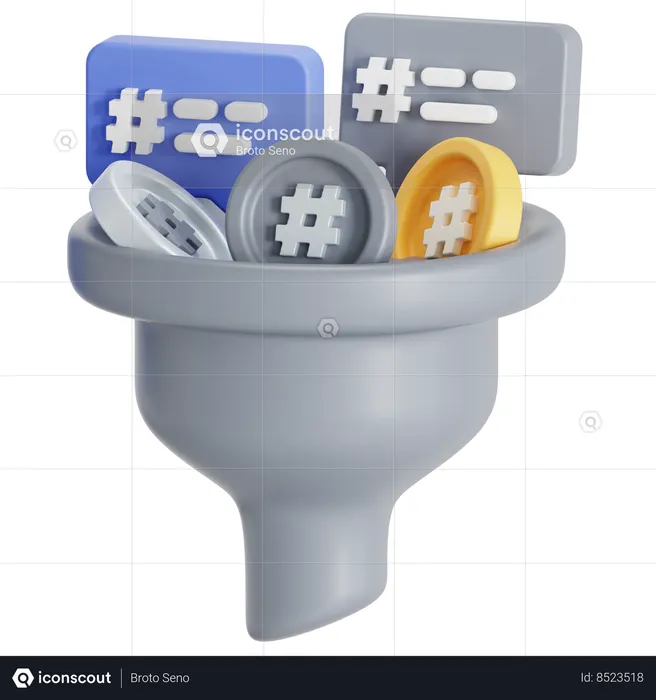 Filtre de hashtag  3D Icon