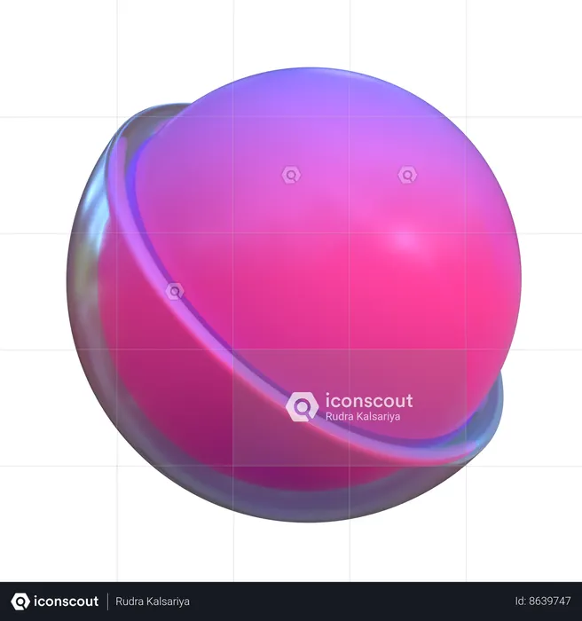 Hatched Abstract Shape  3D Icon