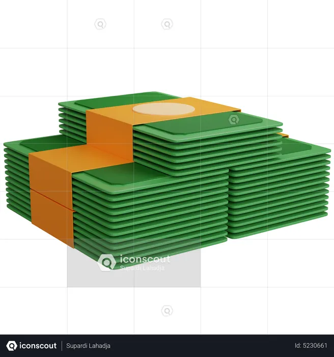 Haufen Geld  3D Icon