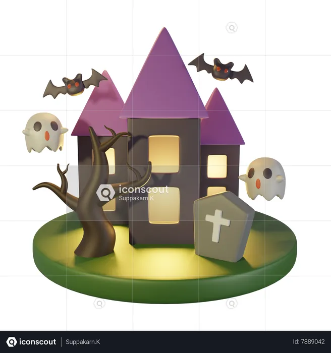 Haunted House  3D Icon